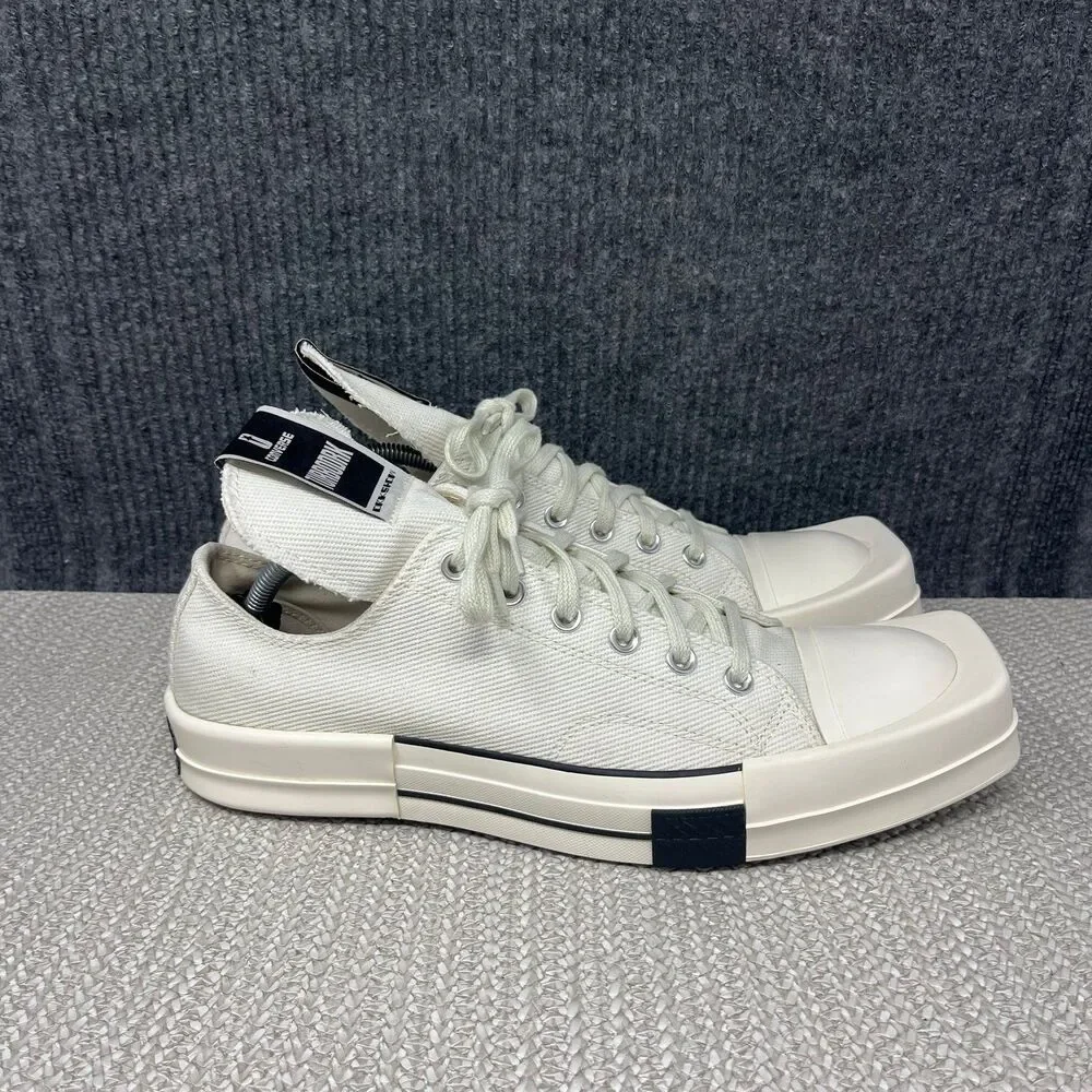 Converse Rick Owens x TURBODRK Chuck 70 Low Lily White Shoes Mens 10.5 172345C
